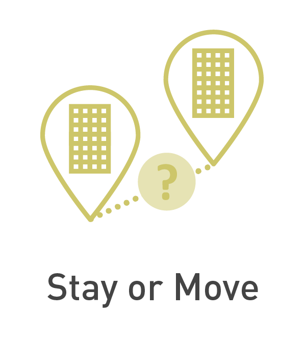 stay or move icon